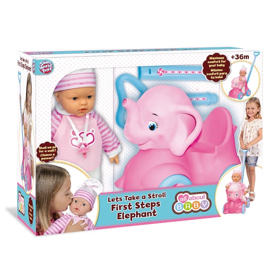 Small World Toys Let's Take a Stroll First Steps Elephant Set